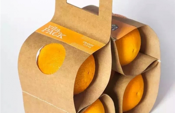 原來橙子還可以這么包裝，牛皮紙水果包裝鑒賞